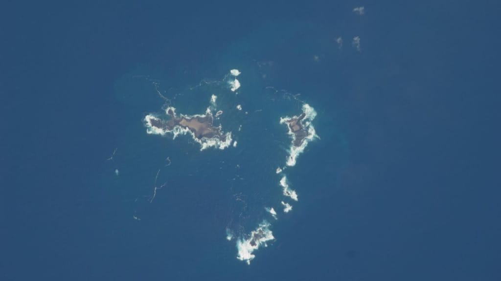 As Ilhas Selvagens, no Atlântico, fotografadas da Estação Espacial Internacional